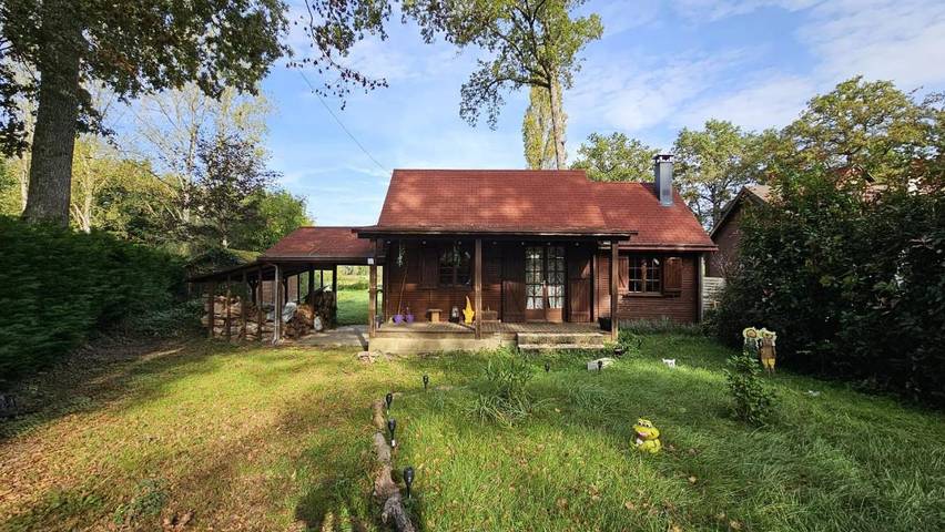 Camping pour 5 personnes, avec terrasse et vue ainsi que vue sur le lac et jardin, animaux acceptés