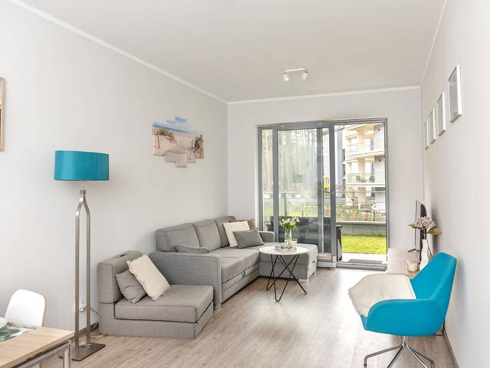 Lägenhet för 5 Personer, med terass samt bastu och bubbelpool i Polen