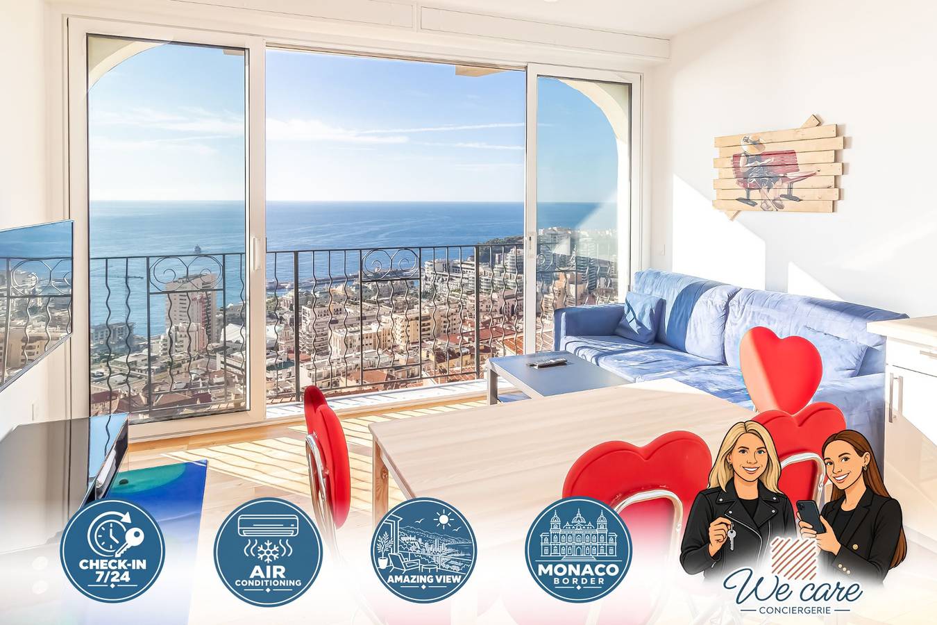 Entire apartment, Amazing Sea view T2- near Monaco in Beausoleil, Mediterranean Coast (France)