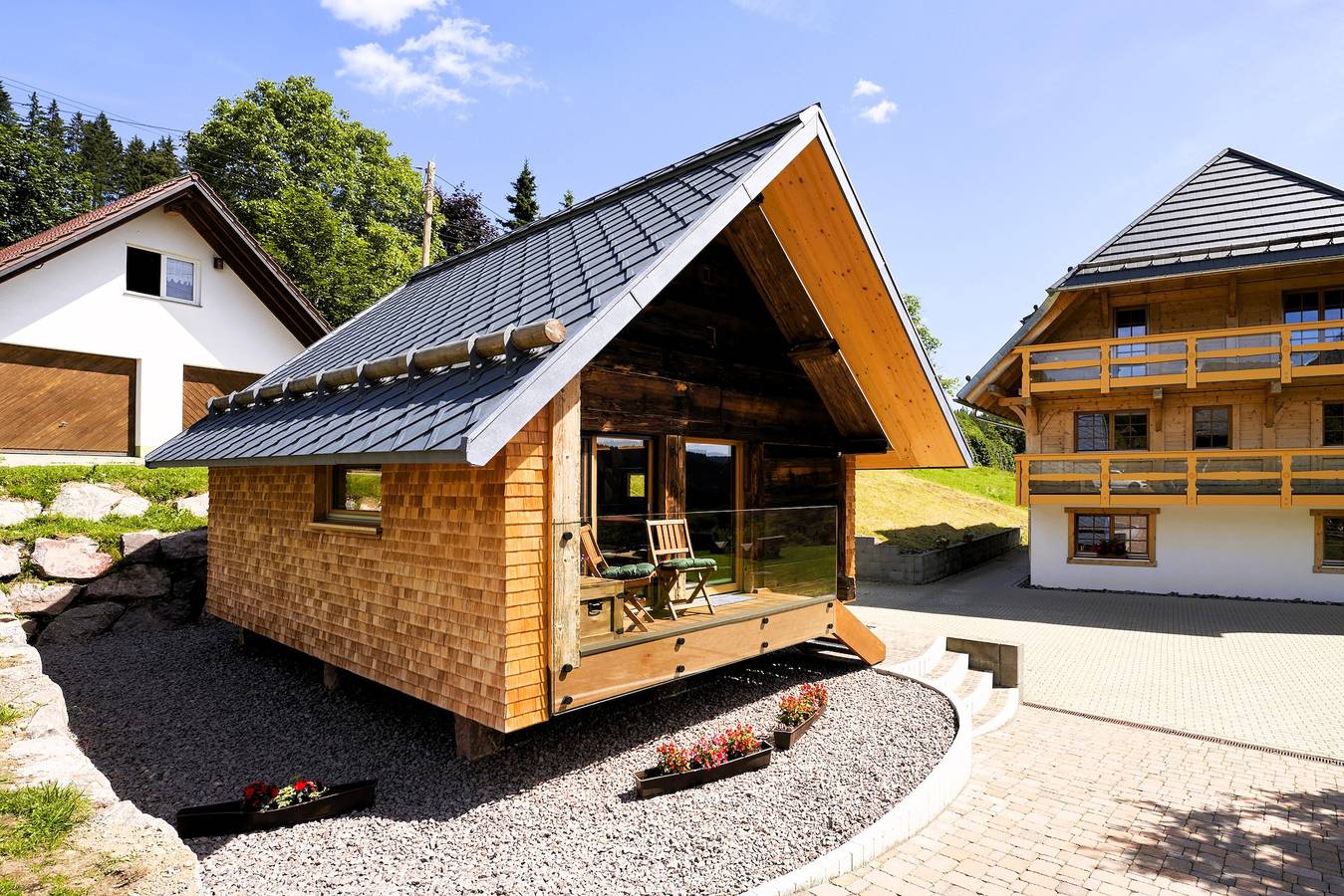 Ganze Ferienwohnung, 'Schwarzwaldchalet Holzperle' mit Privatterrasse und Spa-Zugang auf dem Bauernhof in Raitenbuch (Lenzkirch), Lenzkirch