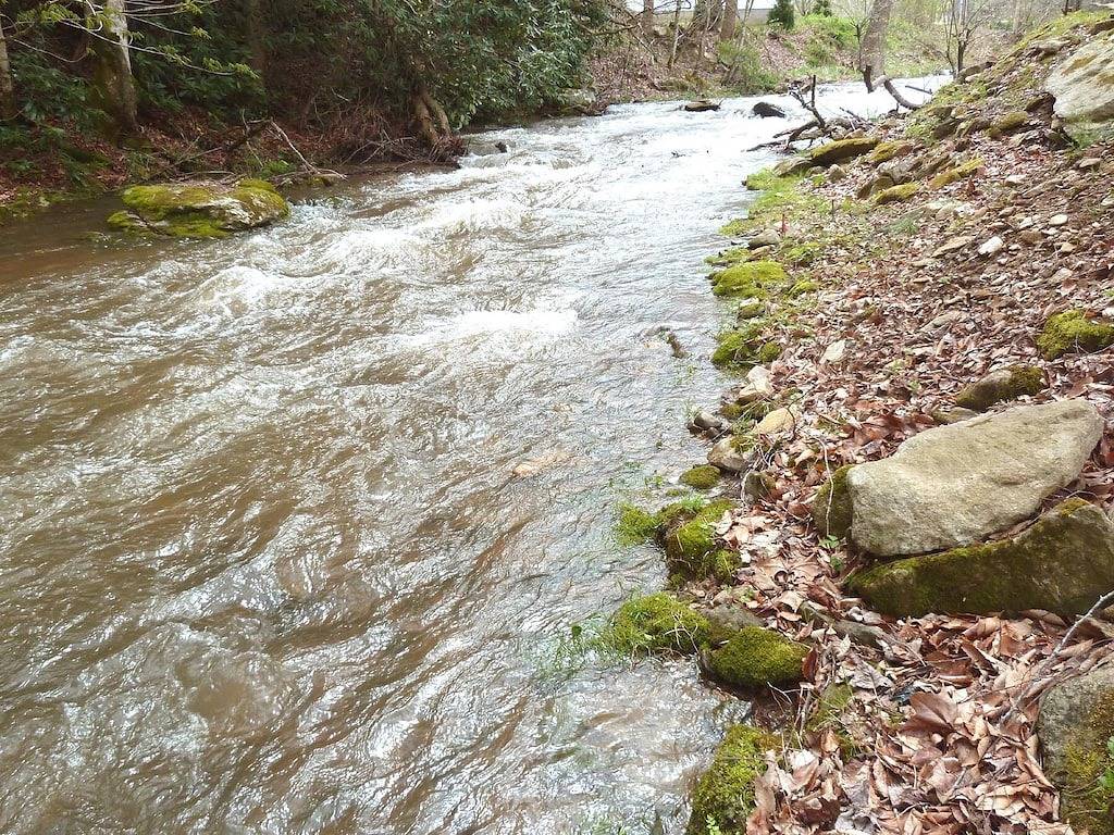 Creekside Cabin, komfortable Kabine mit Blick auf Trout Creek in Madison County (NC)
