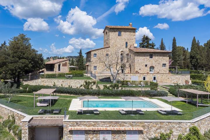 Villa per 16 persone, con Giardino e Piscina nonché Sauna a Greve In Chianti