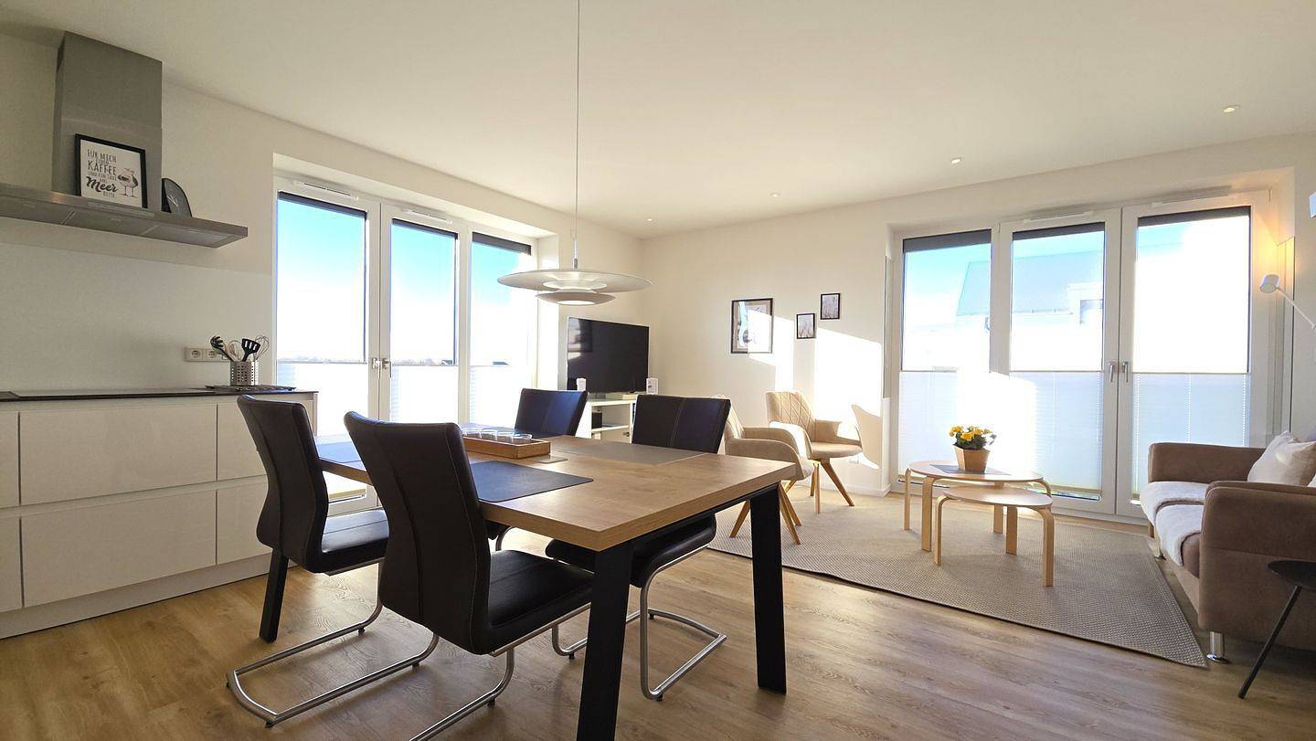 Ganze Wohnung, Neubau Ferienwohnung Sandy Beach mit Meerblick 1. Reihe an der Ostsee in Kalifornien (Ostsee), Schönberg