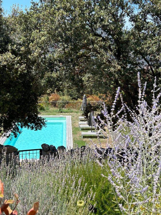 Gîte pour 6 personnes, avec piscine ainsi que vue et jardin à Lama