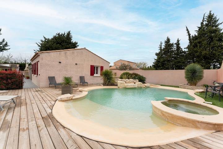 Maison de vacances pour 8 personnes, avec jardin et bassin pour enfant, animaux acceptés