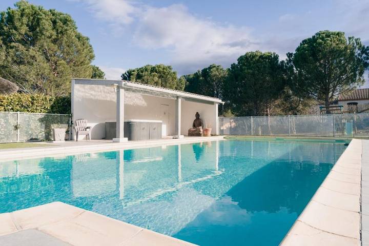 Maison de vacances pour 5 personnes, avec vue ainsi que piscine et jardin