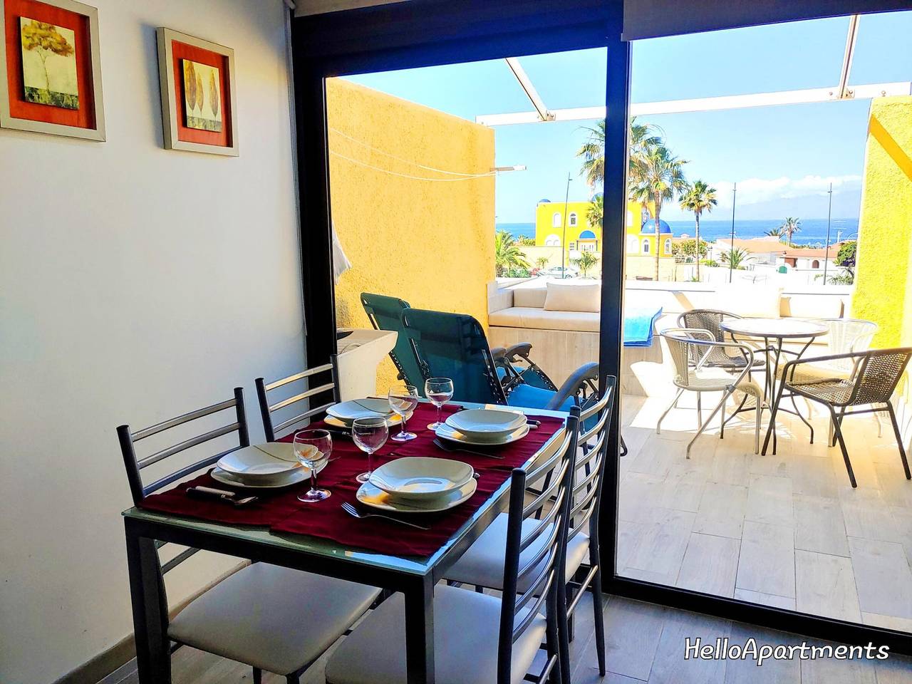 Apartamento entero, Encantador alojamiento moderno con terraza y piscina en Playa de La Arena in Playa Neptuno (Santiago del Teide), Santiago del Teide