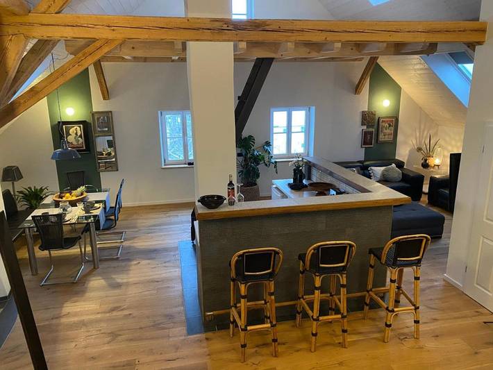 Ferienwohnung für 2 Personen, mit Terrasse und Garten sowie Ausblick