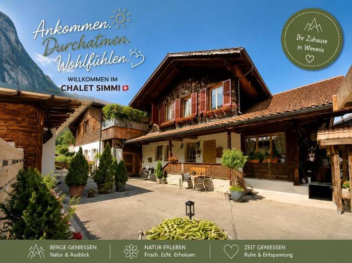 Location de vacances pour 6 personnes, avec Terrasse ainsi que Jardin et Vue à Wimmis