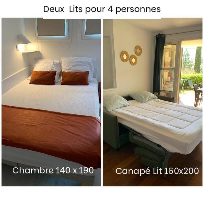 Gîte pour 4 personnes, avec jardin et piscine ainsi que bassin pour enfant et vue, animaux acceptés dans Golf De Cap Esterel - 4