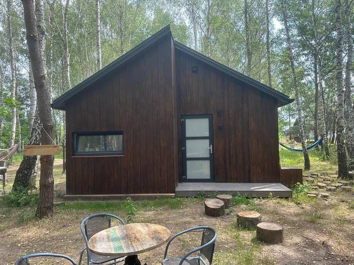 Wiejski domek dla 4 osób, z widok i taras oraz ogród i sauna w Mazowsze