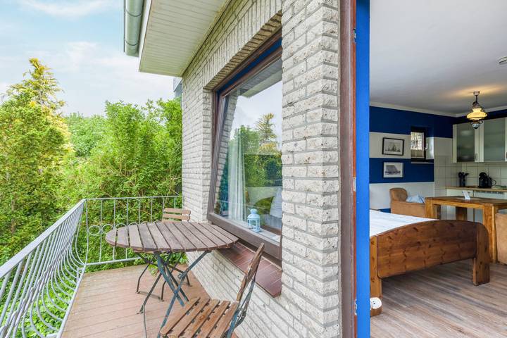 Ferienwohnung für 2 Personen, mit Balkon und Garten sowie Sauna in Kronsgaard