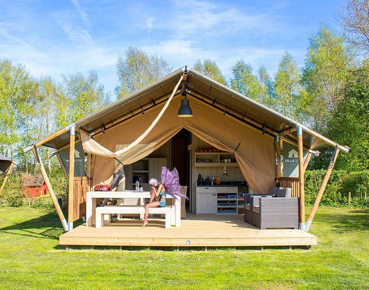 Zecamping 3* dog friendly tente 35m2 6 pers in Priziac, Pontivy und Umgebung