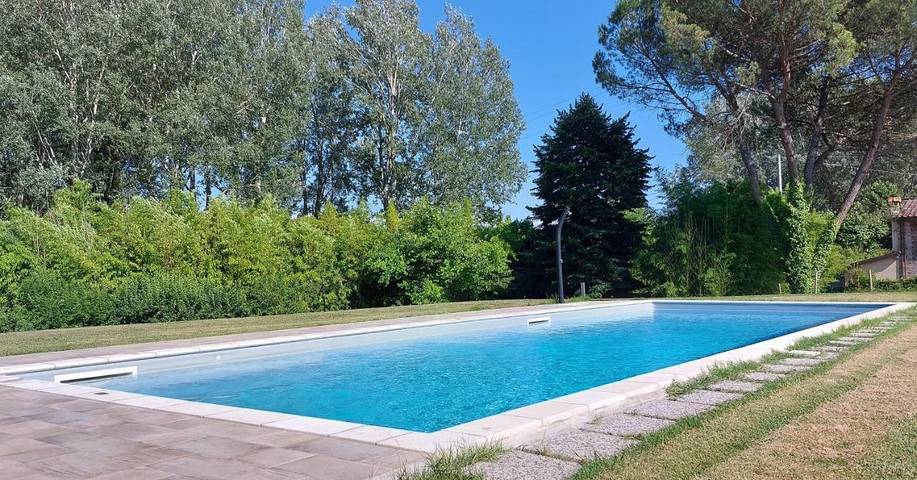 Maison de vacances pour 14 personnes, avec vue ainsi que piscine et jardin