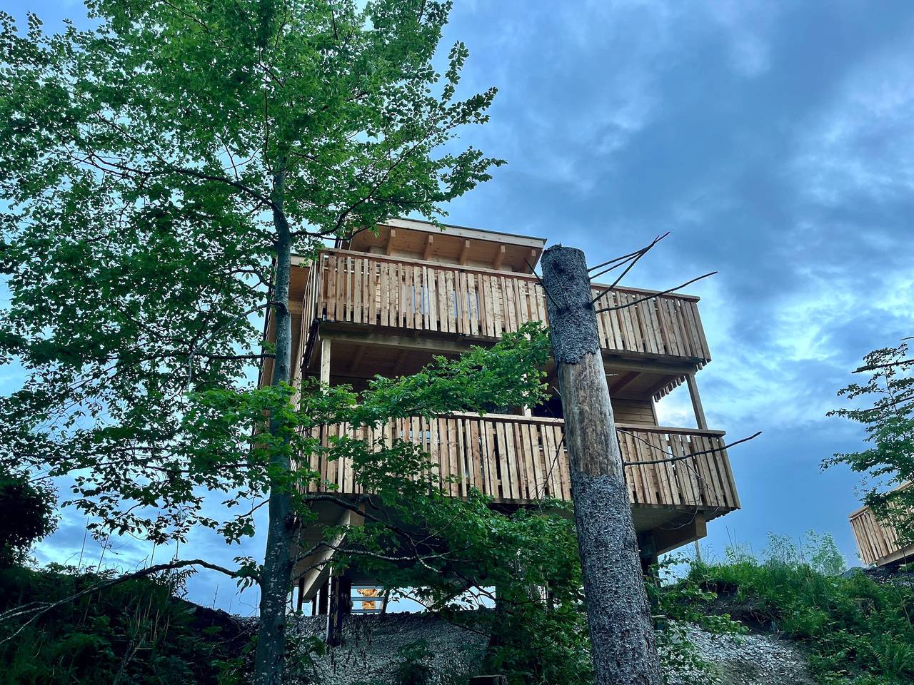 Wald ist Zukunft [Baumhaus Eule] in Bernbeuren, Romantische Straße
