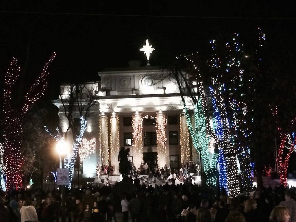 Die Terrasse in der Nähe der Innenstadt von Historic Courthouse Square in Prescott, Yavapai County