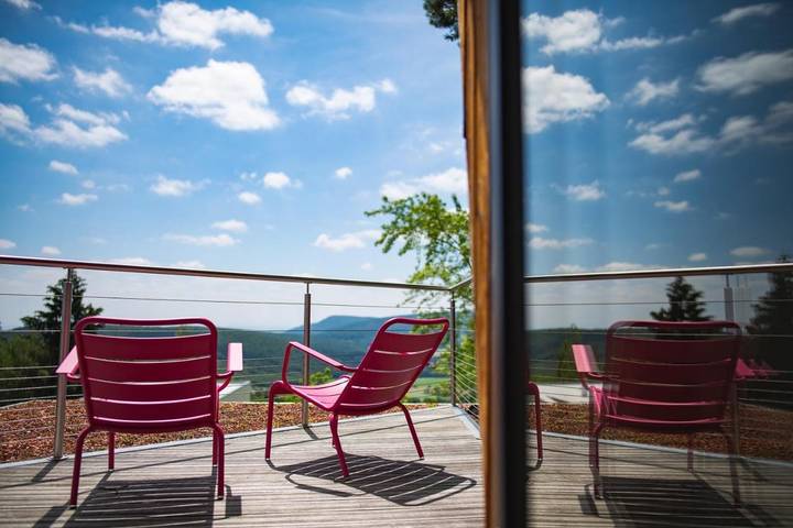 Location de vacances pour 3 personnes, avec Terrasse et Jacuzzi ainsi que Jardin et Sauna à Osenbach