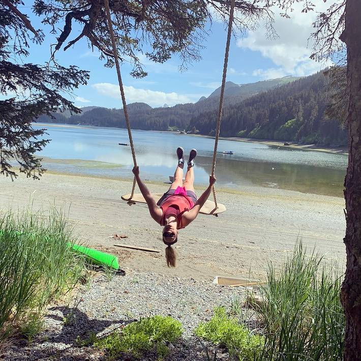 Blockhütte für 2 Personen, mit Terrasse und Sauna sowie Whirlpool und Garten in Alaska