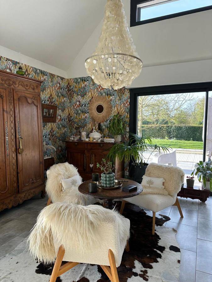 Gîte pour 2 personnes, avec Terrasse et Jardin ainsi que Piscine et Vue à Saint-Pavace - 3
