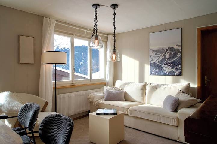 Chalet für 4 Personen, mit Garten und Terrasse in Wengen