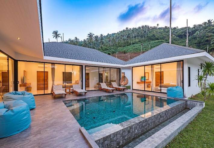 Vakantiehuis voor 6 personen, with uitzicht and tuin as well as zwembad op Koh Samui