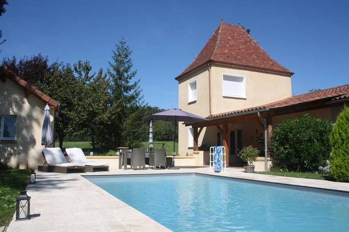 Chambre d’hôte pour 2 personnes, avec Terrasse et Jardin ainsi que Piscine et Vue