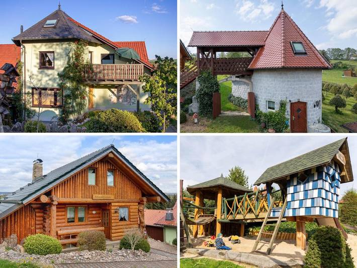 Ferienwohnung für 4 Personen, mit Balkon und Terrasse sowie Garten und Pool