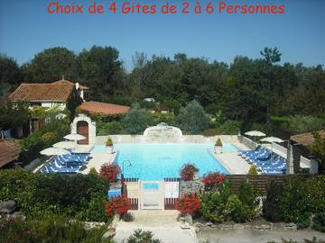 Gîte pour 4 personnes, avec terrasse ainsi que jardin et piscine en Charente-Maritime