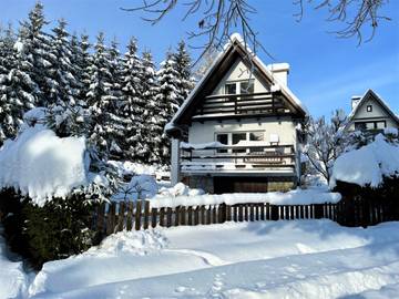 Ferienhaus für 5 Personen, mit Ausblick und Balkon sowie Garten, mit Haustier am Nationalpark Böhmerwald