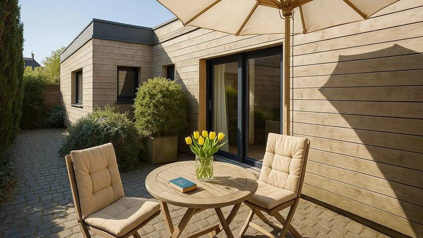 Bungalow für 2 Personen, mit Terrasse und Sauna, mit Haustier