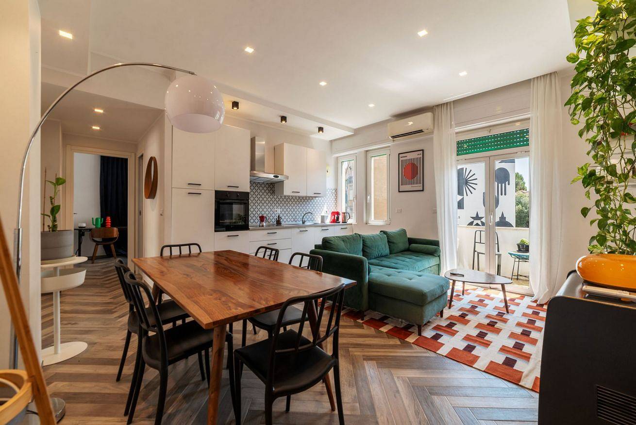 Apartamento entero, Apartamento de vacaciones para 6 personas con balcón/terraza in Roma, Provincia de Roma