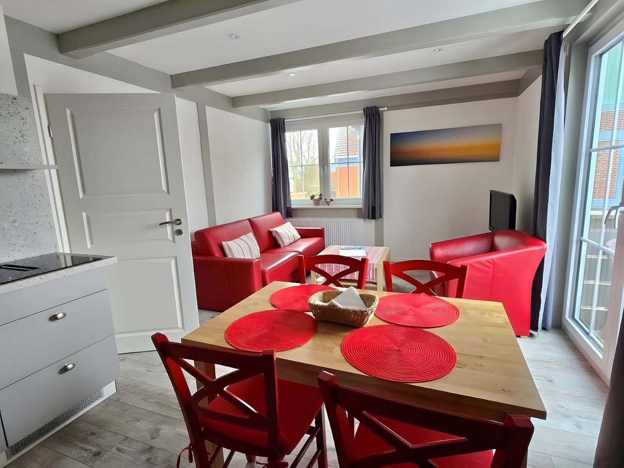 Ganze Wohnung, Apartment „Schwarzes Schaf“ mit Gemeinschaftsgarten, Balkon und Wlan in Pellworm, Nordseeküste