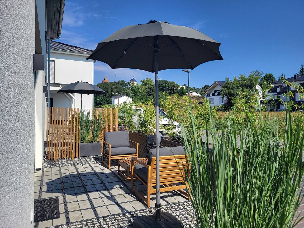 Ganze Wohnung, Apartment 'Schlossterrassen 8a' mit privater Terrasse, Gemeinschaftsgarten und Wlan in Pouch, Muldestausee