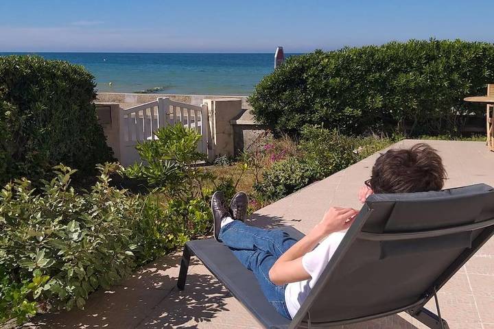 Maison de vacances pour 8 personnes, avec Balcon et Terrasse ainsi que Jardin et Vue à Ver-sur-Mer