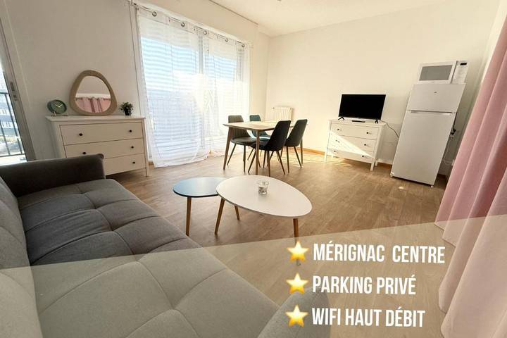 Appartement de vacances pour 2 personnes, avec balcon à Mérignac