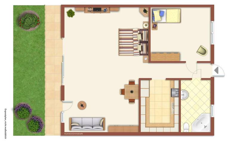 Ferienhaus für 3 Personen, mit Terrasse und Garten in Diedrichshagen - 2