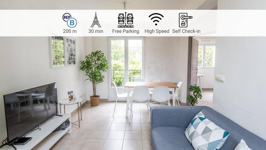 Location de vacances pour 7 personnes, avec Balcon à Palaiseau
