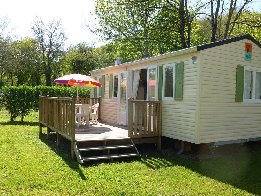Camping le Trel - Mobilheim 4 personen - Mobilheim 2 Zimmer Confort - nicht überdachte Terrasse in Saint-Pompont, Périgord Noir