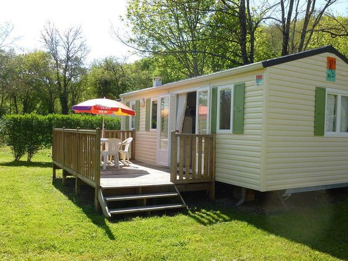 Camping le Trel - Mobilheim 4 personen - Mobilheim 2 Zimmer Confort - nicht überdachte Terrasse in Saint-Pompont, Périgord Noir