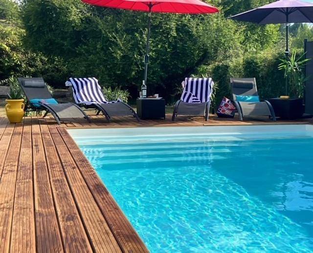Maison de campagne pour 4 personnes, avec vue ainsi que piscine et jardin à Montazels - 2