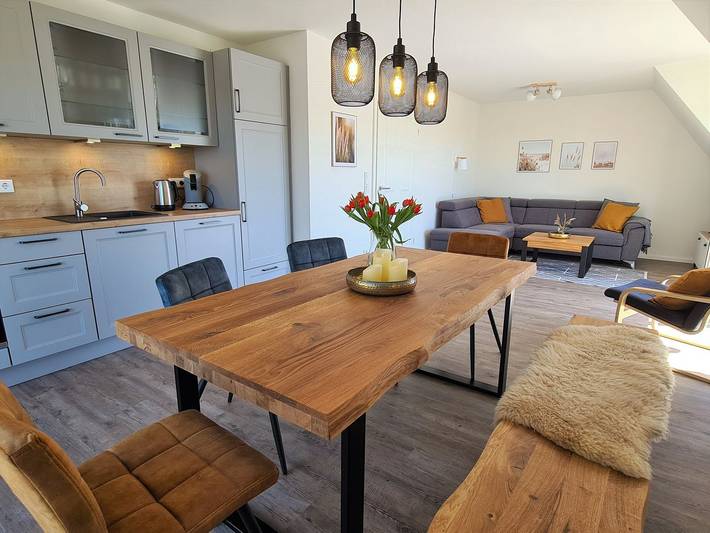 Ganze Wohnung, Deichwiesen - Balkon mit Strandkorb, 2 Schlafzimmer, Dusche in Westerdeichstrich, Kreis Dithmarschen