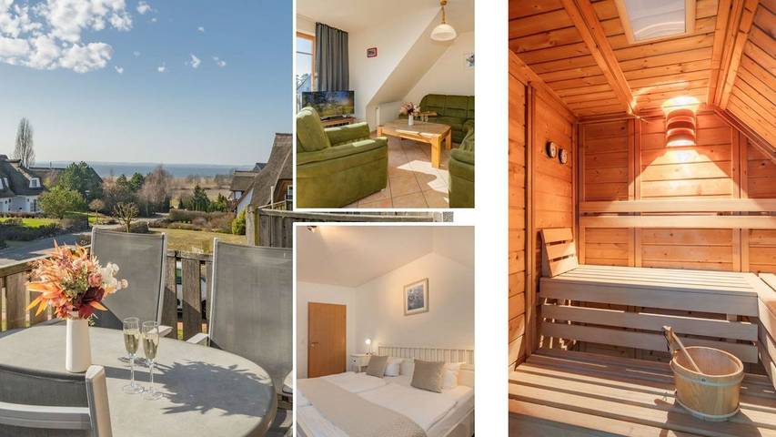 Ferienwohnung für 8 Personen, mit Balkon und Garten sowie Whirlpool und Sauna, mit Haustier in Loddin