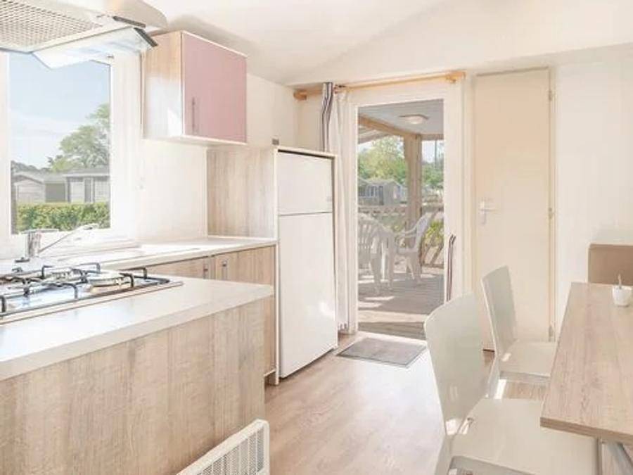 Camping Oasis et California - Mobilhome 6 personas - Mobil-home | Confort | 3 Dormitorios | 6 Pers. | Terraza elevada in Le Barcarès, Côte d'Améthyste