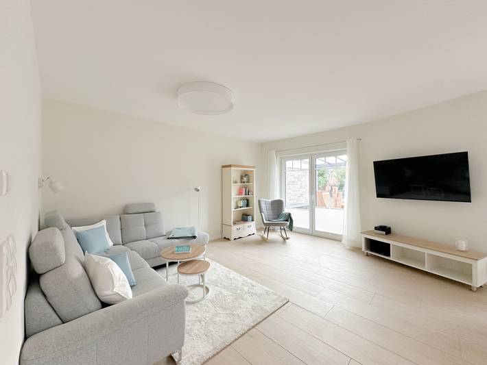Ferienwohnung für 3 Personen, mit Terrasse und Garten am Nord-Ostsee-Kanal