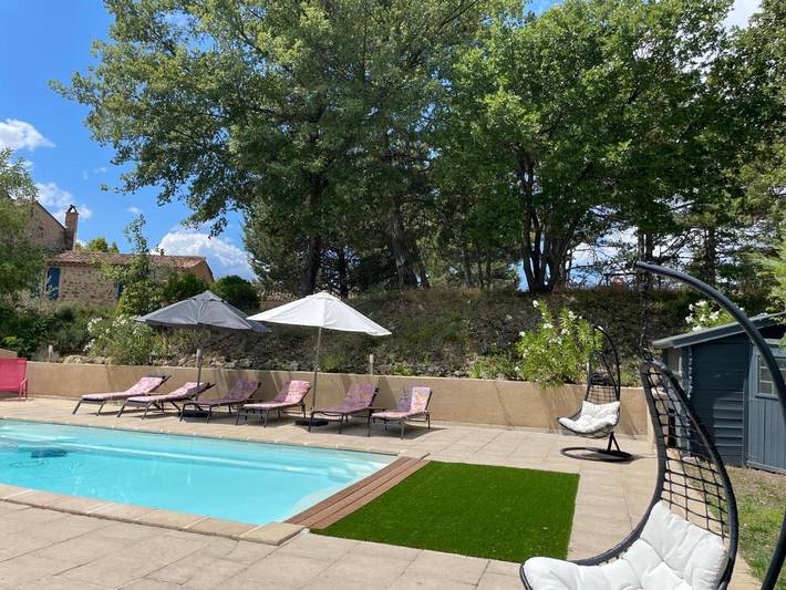 Location de vacances pour 7 personnes, avec jardin ainsi que piscine et vue à La Motte-d'Aigues - 2