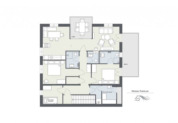 Ferienwohnung für 8 Personen, mit Balkon und Sauna im Montafon - 2