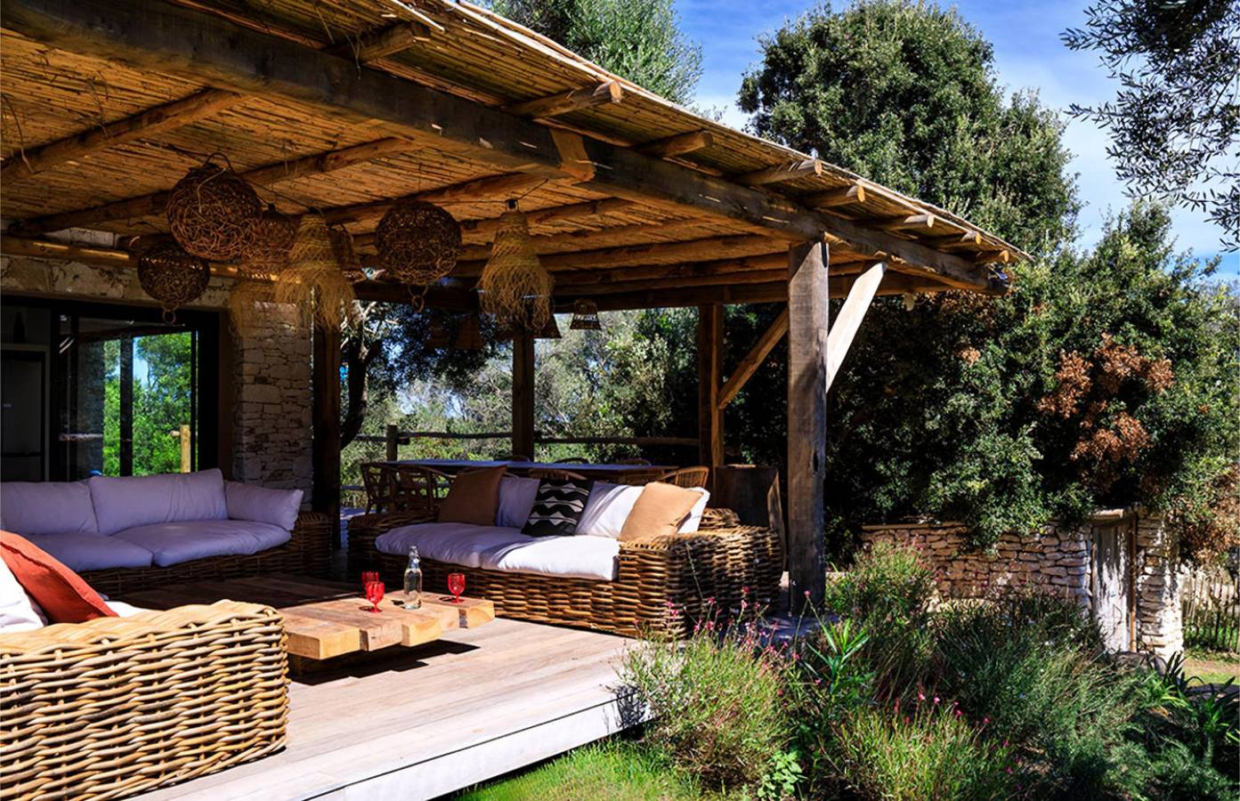 Stylish Contemporary Villa with Gardens, Boules Pitch and Guest Cottage near Bonifacio in Bonifacio, Arrondissement de Sartène
