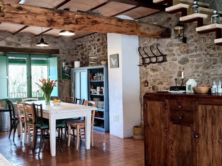 Casa rural para 9 personas, con jardín en Mieres