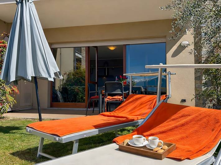 Ferienwohnung für 4 Personen, mit Terrasse und Garten sowie Pool und Seeblick in der Lombardei - 4