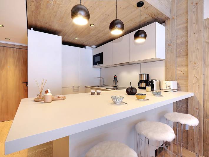 Ganze Wohnung, Luxuriöses neues Ski-in/Ski-out-Apartment in Courchevel mit Parkplatz in Saint-Bon-Tarentaise, Vanoise-Massiv